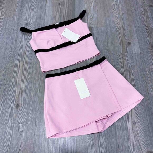 RARE!!! ZARA Co-Ord Set Contrasting Crop Top and Skort NWT - Picture 16 of 16